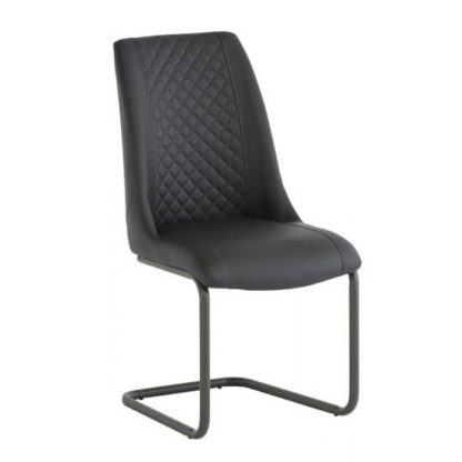 d805b02596cab461eb70d68a8e8c96b347b6d393c89a599b9107f4403fd3daf1.jpg An Image of Ravello PU Leather Dining Chair In Grey