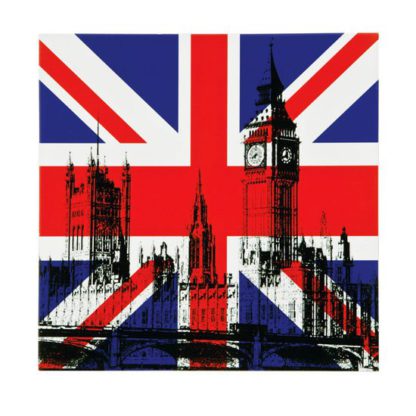 An Image of London Building Lacquered Print Wall Art