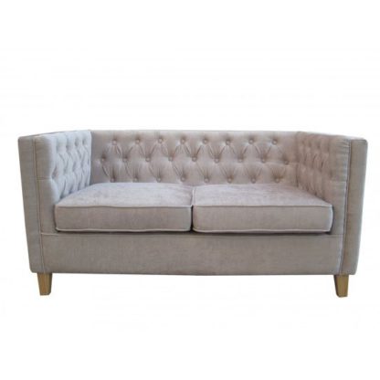 d95df1a9dbbe83d7601d7add99684102a11704b480c9a466ed394ec6b79ad2ce.jpg An Image of Yorick Contemporary Mink Finish Chenille Style Fabric Sofa