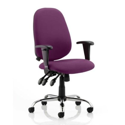 An Image of Lisbon Office Chair In Tansy Purple With Arms