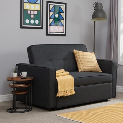 An Image of Orlando Modern Fabric Sofa Bed In Grey
