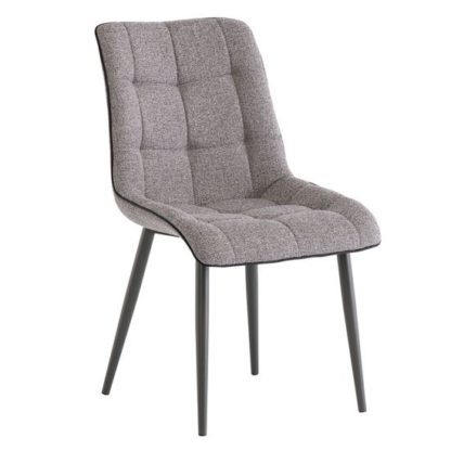da1d2cc10c20f0db055fdf2e693737688a0b3c28db231a806a4fea4730628a32.jpg An Image of Picasso Fabric Dining Chair In Grey