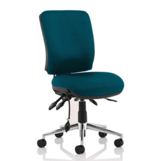 An Image of Chiro Medium Back Office Chair In Maringa Teal No Arms