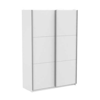An Image of Selsey Sliding Wardrobe In Matt White With 2 Doors