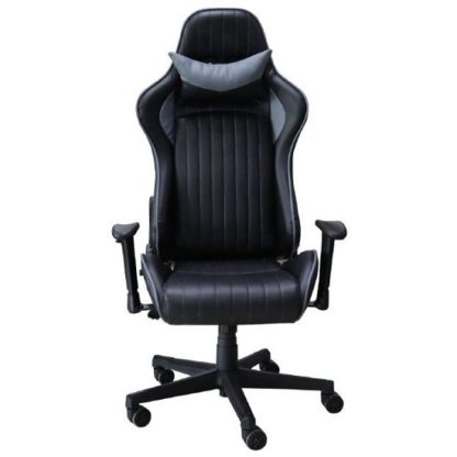 An Image of Throop Adjustable Recliner Office Chair In Black And Grey