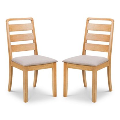 An Image of Lars Light Oak Dining Chair In Pair