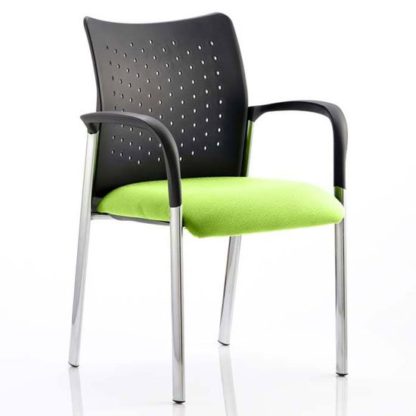 dd709a8254fc23aa7d05e9ed544445985c76c28032c6c7e4c2c998dbb1e8e000.jpg An Image of Academy Office Visitor Chair In Myrrh Green With Arms
