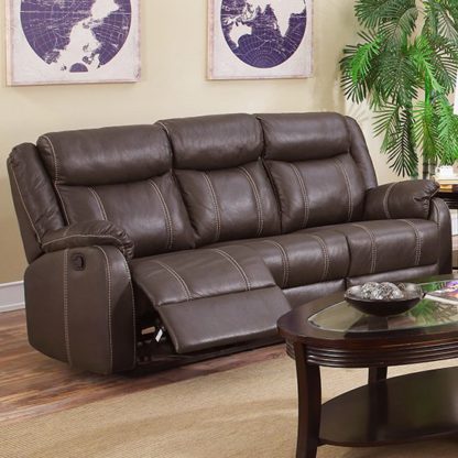 dd742b9d42b37b58232aaf97cd79264c988d39d43e70261a313bbf92eb6ab1ff.jpg An Image of Leeds LeatherLux And PU Recliner 3 Seater Sofa In Espresso