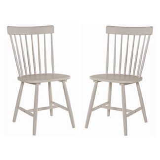 An Image of Rotanev Stone Grey Dining Chairs In Pair