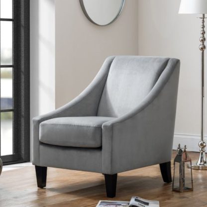 decb9aadd64c8ec084480b490f4340f97ec452106b6439b73acab679fbbe666b.jpg An Image of Maison Velvet Lounge Chaise Chair In Grey
