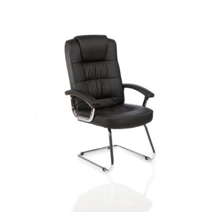 dee9638298108d2345bd1f5bf47454f3ef3c5f71e8ff21a6a0d1ecf0015b8292.jpg An Image of Moore Leather Cantilever Office Chair