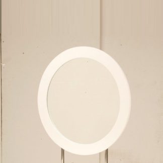 An Image of Laura Wall Mirror Round In White Frame