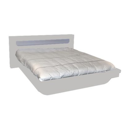 e06ad6f3cd184f471c1e3945a920d0e863f2e442b44e8111ee9f0234ceef6ca2.jpg An Image of Pulse High Gloss EU Kingsize Bed In White With LED Lighting