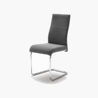 An Image of Jonas Metal Swinging Grey Dining Chair