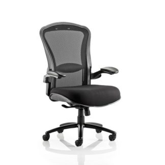 An Image of Spencer Modern Home Office Chair In Black With Castors