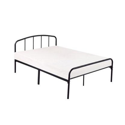 An Image of Milton Metal Double Bed In Black