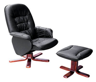 An Image of Swivel Lounge Chair and Footstool
