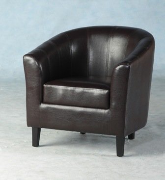 An Image of Tempo Tub Chair In Expresso Brown