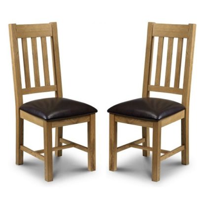 An Image of Raven Wooden Dining Chairs In Waxed Oak In A Pair