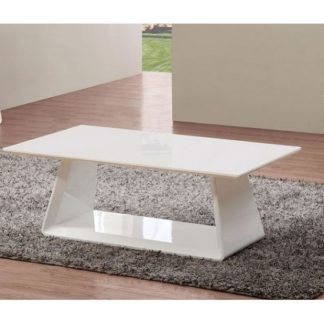 An Image of Astrik Coffee Table In White High Gloss