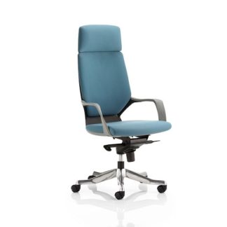 An Image of Wafford Office Chair In Blue With Nylon Fixed Armrest