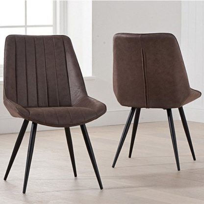 e7b9d09b4a46f00b2fe260875a8b5765f6529c98e7d6ce36efa1cabd124d7718.jpg An Image of Nunki Antique Mink Fabric Dining Chair In Pair