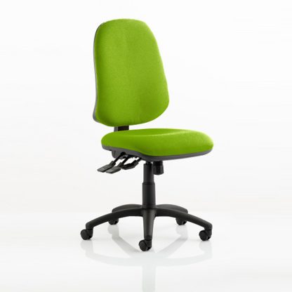 An Image of Olson Home Office Chair In Green With Castors