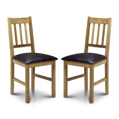 e7fda8b369761b7b8fd3b1a95fc02d48e7d17c564b87c78fceaded2e2d52851f.jpg An Image of Coxmoor Wooden Dining Chair In Oiled Oak Finish In A Pair