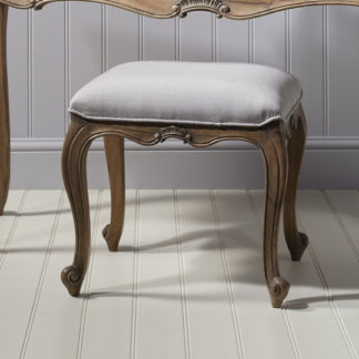 An Image of Chic Dressing Stool In Weathered Finish