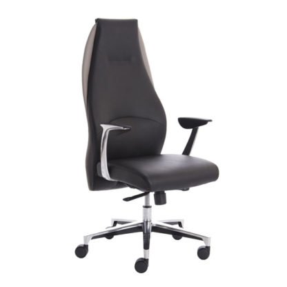 An Image of Mien Leather Executive Office Chair In Black And Mink