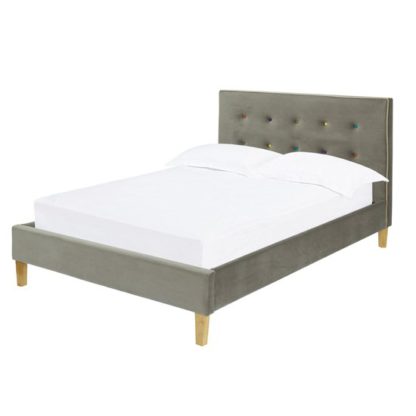 ecb36ee019b0e57e23a4c25a9ada5a282bf301768f6bd07d44227d8a3874e9de.jpg An Image of Camden King Size Fabric Bed In Grey