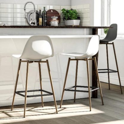 An Image of Copley Plastic Bar Stool In White