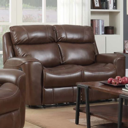 An Image of Mebsuta Leather 2 Seater Sofa In Tan