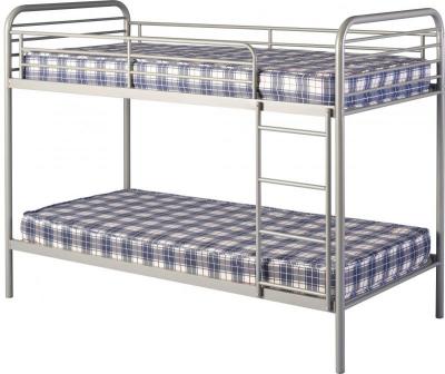 An Image of Bradley 3' Metal Budget Bunk Bed in Silver