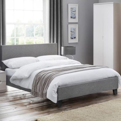 f21c93ab34f4d621fef42255c0ac45b0cf89e6206f126c01fd65039ec44516e4.jpg An Image of Rialto Linen Fabric Double Bed In Light Grey