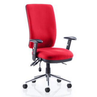 An Image of Chiro High Back Office Chair In Bergamot Cherry With Arms