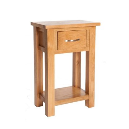 f4247b621e35cba20cab407b304d953370c03a6d528fe1fe4a3a622079bd4847.jpg An Image of Lexington Wooden Console Table In Oak With 1 Drawer