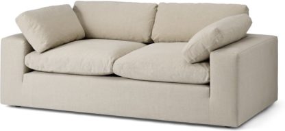 An Image of Samona 2.5 Seater Sofa, Natural Cotton & Linen Mix