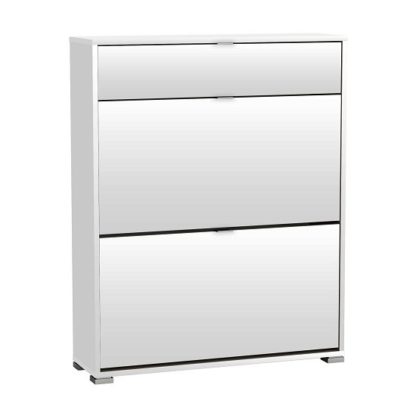 f49be06dd904970b0306de1aa5cf5203f477e67c62fffeda4becbf209c23c443.jpg An Image of Dylan Wooden Shoe Cabinet In Pearl White