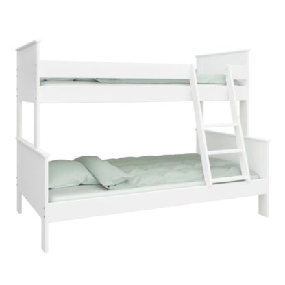 An Image of Alba Wooden Family Bunk Bed In White