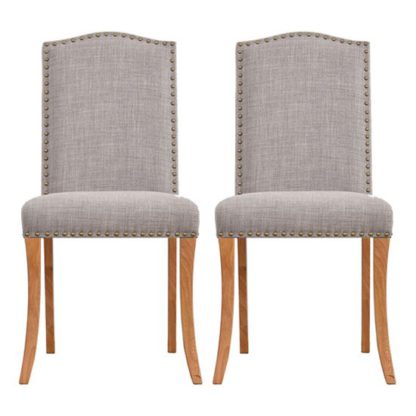 An Image of Evesham Grey Finish Dining Chair In Pair