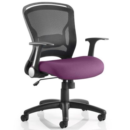 An Image of Mendes Contemporary Office Chair In Purple With Castors
