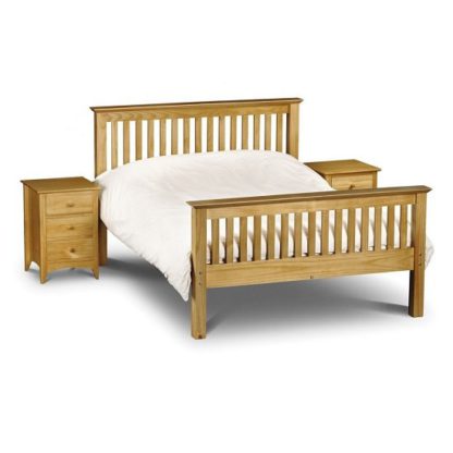 An Image of Velva Wooden King Size High Foot Bed In Low Sheen Lacquer