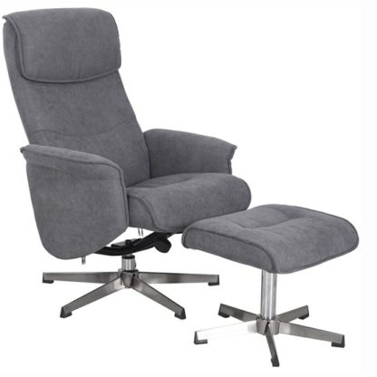 f883c768e7b0a6f1493c3d63d211dee9d82d3c8c4de9a9c86a57c16f2ca8ddd9.jpg An Image of Rayna Recliner Chair With Footstool In Grey