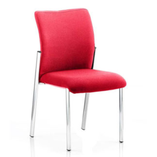 An Image of Academy Fabric Back Visitor Chair In Bergamot Cherry No Arms