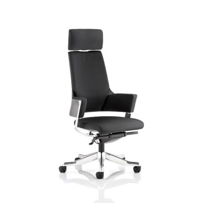 f9e14691a1a5a3f23f3e20660b6c4f77cea5dff9570c1a285c51930a15af961a.jpg An Image of Cooper Office Chair In Black Fabric With High Back