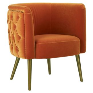 An Image of Intercrus Fabric Tub Chair In Orange