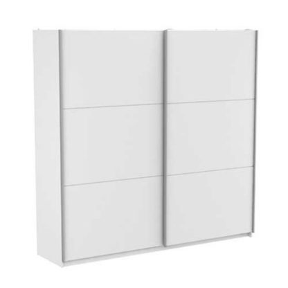 An Image of Selsey Sliding Wardrobe Extra Large In Matt White With 2 Doors