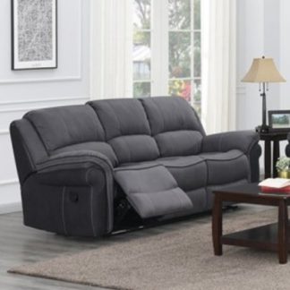 An Image of Koeia Fabric 3 Seater Sofa In Grey Fusion