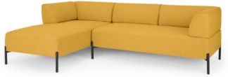 An Image of MADE Essentials Kiva Left Hand Facing Chaise End Corner Sofa, Yolk Yellow